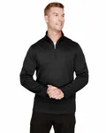 Harriton Men's Advantage Snag Protection Plus Quarter-Zip BLACK