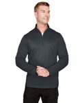 Harriton Men's Advantage Snag Protection Plus Quarter-Zip Dark Charcoal
