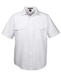 Camicia Key West Performance Staff a maniche corte da uomo Harriton BIANCO