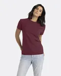 Next Level Apparel T-Shirt unisexe à col ras du cou CVC Heather Maroon