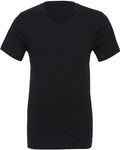 Bella + Canvas T-Shirt unisexe en jersey à manches courtes et col en V NOIR