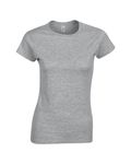 Gildan - T-shirt ajusté Softstyle pour dames Rs Sport Gris