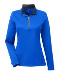 UltraClub Donna Cool & Dry Sport Quarter-Zip Pullover Blu Kyanos