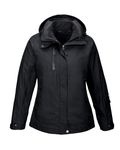 North End Damen Caprice 3-in-1 Jacke mit Softshell-Futter SCHWARZ