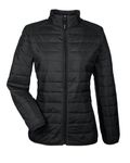 CORE365 Prevail Packbare Damen-Pufferjacke SCHWARZ