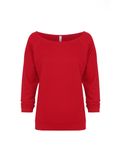 Next Level Apparel Damen French Terry 3/4-Ärmel Raglan ROT