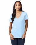 Hanes - t-shirt à col en V perfect-T pour dames Bleu clair
