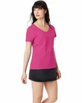Hanes - t-shirt à col en V perfect-T pour dames Wow Pink