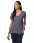 Hanes - t-shirt à col en V perfect-T pour dames Gris anthracite