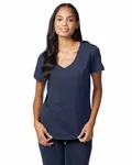 Hanes - t-shirt à col en V perfect-T pour dames Marine