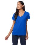 Hanes - t-shirt à col en V perfect-T pour dames Royal profond