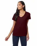 Hanes - t-shirt à col en V perfect-T pour dames Marron
