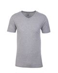 Next Level Apparel - V en coton pour hommes gris anthracite
