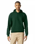 Gildan Adult Softstyle Fleece Pullover Felpa con cappuccio Verde foresta