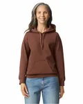 Gildan Adult Softstyle Fleece Pullover Felpa con cappuccio Cacao