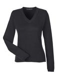Devon & Jones Ladies' V-Neck Sweater BLACK