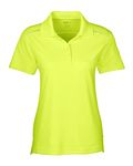 CORE365 Ladies' Radiant Performance Piqu Polo with Reflective Piping SAFETY YELLOW