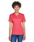 Team 365 - T-shirt de performance Sonic Heather pour dames Sp rouge chiné
