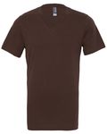 Bella + Canvas T-Shirt unisexe en jersey à manches courtes et col en V Marron
