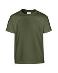Gildan Youth - T-shirt en coton épais Vert militaire