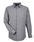 Devon & Jones CrownLux Performance - Camicia da uomo a mini quadri tono su tono Grafite