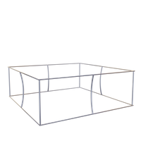 A simple line drawing of a geometric structure resembling a table or a cuboid frame, isolated with no discernible context.