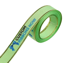 Metallic Edge Grosgrain Ribbon - Custom Tees Today