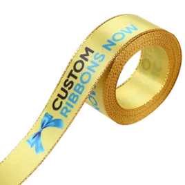 Metallic Edge Satin Ribbon - Custom Tees Today