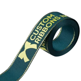 Metallic Edge Grosgrain Ribbon - Custom Tees Today
