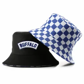 Checkered Cotton Bucket Hat - Tote Bags Now