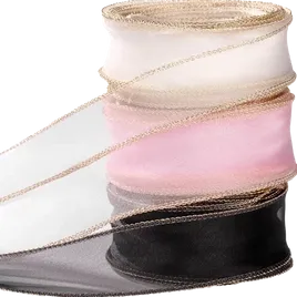 Blanko Metallic Edge Welliges Satinband - Imprint Now - DE