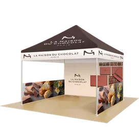 Tente d'extérieur personnalisée 3 m x 3 m - Imprint Now - FR