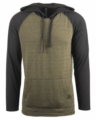 Adult Raglan Sleeve Striped Jersey Hooded T-Shirt - Stealth Promo Co