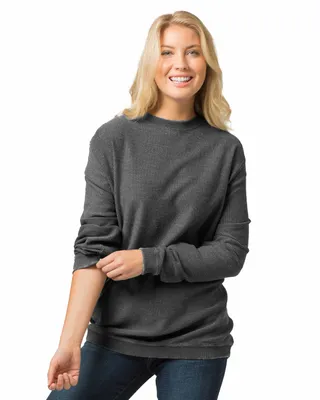 LadiesRally Corduroy Knit Pullover Crew - Stealth Promo Co
