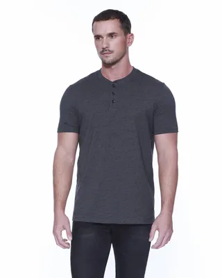 Men's CVC Henley T-Shirt - Stealth Promo Co