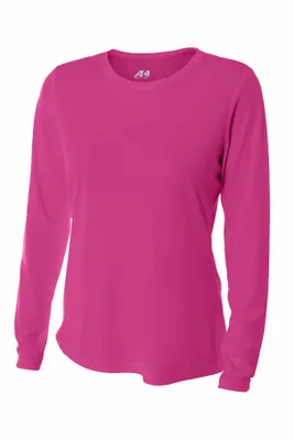 A4 Women's Cooling Performance Long Sleeve Tee A4NW3002 - Stealth Promo Co