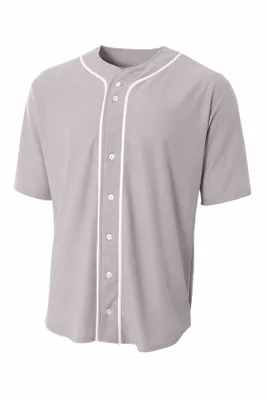 A4 Short Sleeve Full-Button Baseball Top A4N4184 - Stealth Promo Co