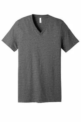 BELLA+CANVAS Unisex Textured Jersey V-Neck Tee BC3655 - Stealth Promo Co