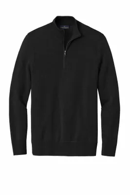 Brooks Brothers Washable Merino Birdseye 1/4-Zip Sweater BB18412 - Stealth Promo Co