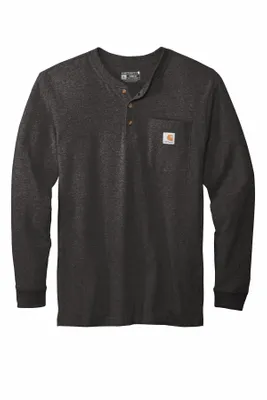 Carhartt Long Sleeve Henley T-Shirt CTK128 - Stealth Promo Co