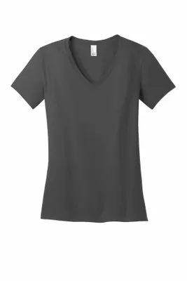 District - Women's Perfect Weight V-Neck Tee. DM1170L - Stealth Promo Co