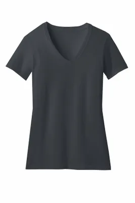 District Women's Perfect Blend CVC V-Neck Tee. DM1190L - Stealth Promo Co