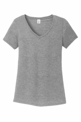 District Women's Perfect Tri V-Neck Tee. DM1350L - Stealth Promo Co