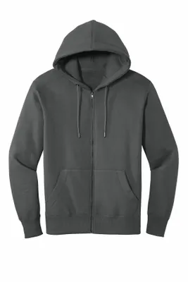 District Perfect Weight Fleece Full-Zip Hoodie DT1103 - Stealth Promo Co