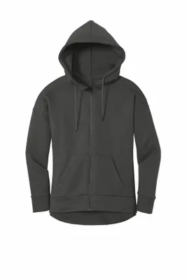 District Women's Perfect Weight Fleece Drop Shoulder Full-Zip Hoodie DT1104 - Stealth Promo Co
