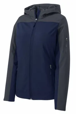 Port Authority Women's Hooded Core Soft Shell Jacket. L335 - Stealth Promo Co