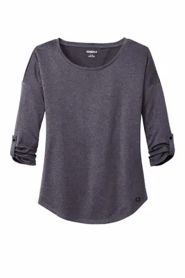 OGIO Women's Gravitate Scoop 3/4-Sleeve . LOG141 - Stealth Promo Co