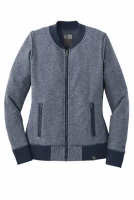 New Era Women's French Terry Baseball Full-Zip. LNEA503 - Stealth Promo Co