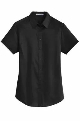 Port Authority Women's Short Sleeve SuperPro Twill Shirt. L664 - Stealth Promo Co
