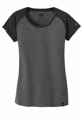 New Era Women's Heritage Blend Varsity Tee. LNEA107 - Stealth Promo Co